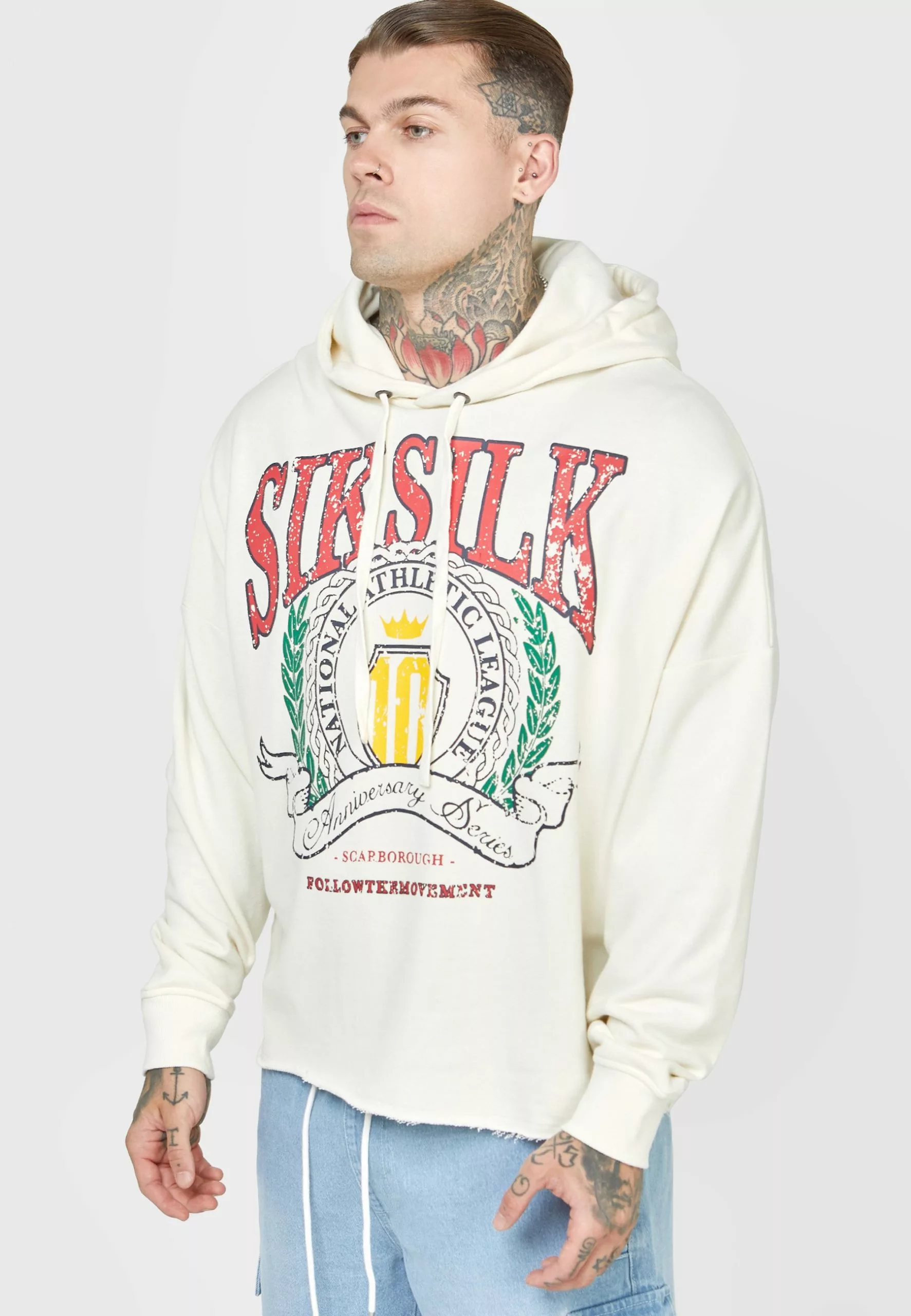 SikSilk Oversized - Hoodie - Ecru 3 SikSilk Oversized - Hoodie - Ecru