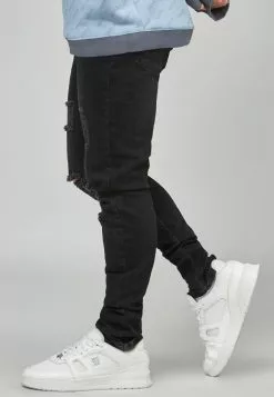 SikSilk Slim Fit Jeans - Black -Outlet SikSilk Winkel be1dcced235d4159a3196c820550de4a
