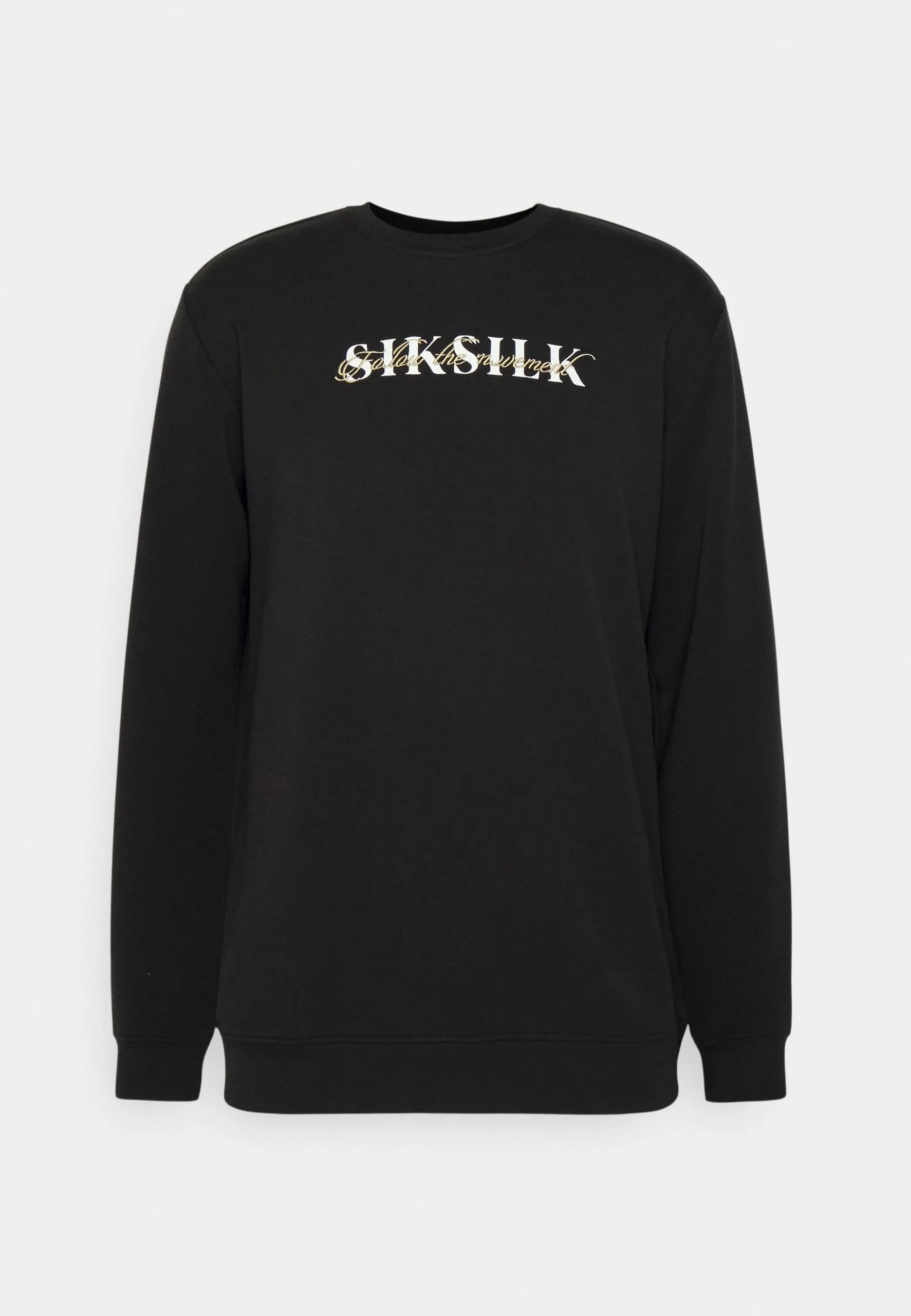 SikSilk Dual Script Logo Crew - Sweater - Black 7 SikSilk Dual Script Logo Crew - Sweater - Black - Afbeelding 5