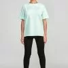SikSilk Embroidered Boyfriend- T-Shirt Print - Mint -Outlet SikSilk Winkel beeec0e6cd504efeb82b0cb1e171467d