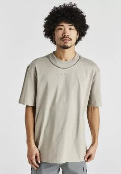 SikSilk Oversized Chain- T-Shirt Basic - Brown