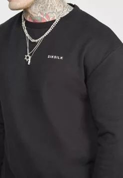 SikSilk Back Logo - Sweater - Black -Outlet SikSilk Winkel bf3b8ab4d2f94558bc652ed364518a7a