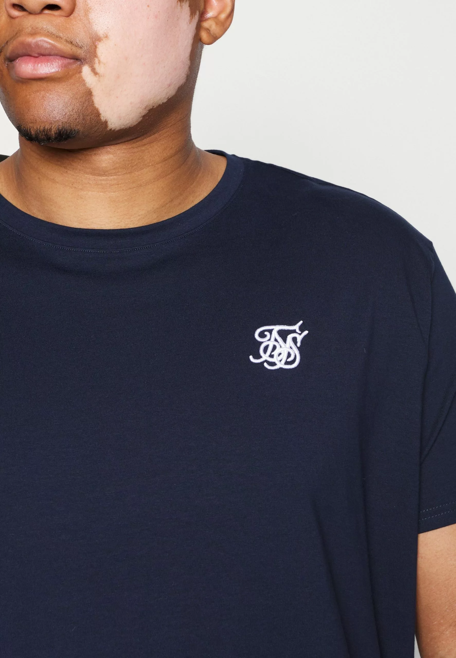 SikSilk Extended Gym Tee - T-Shirt Basic - Navy 8 SikSilk Extended Gym Tee - T-Shirt Basic - Navy - Afbeelding 6