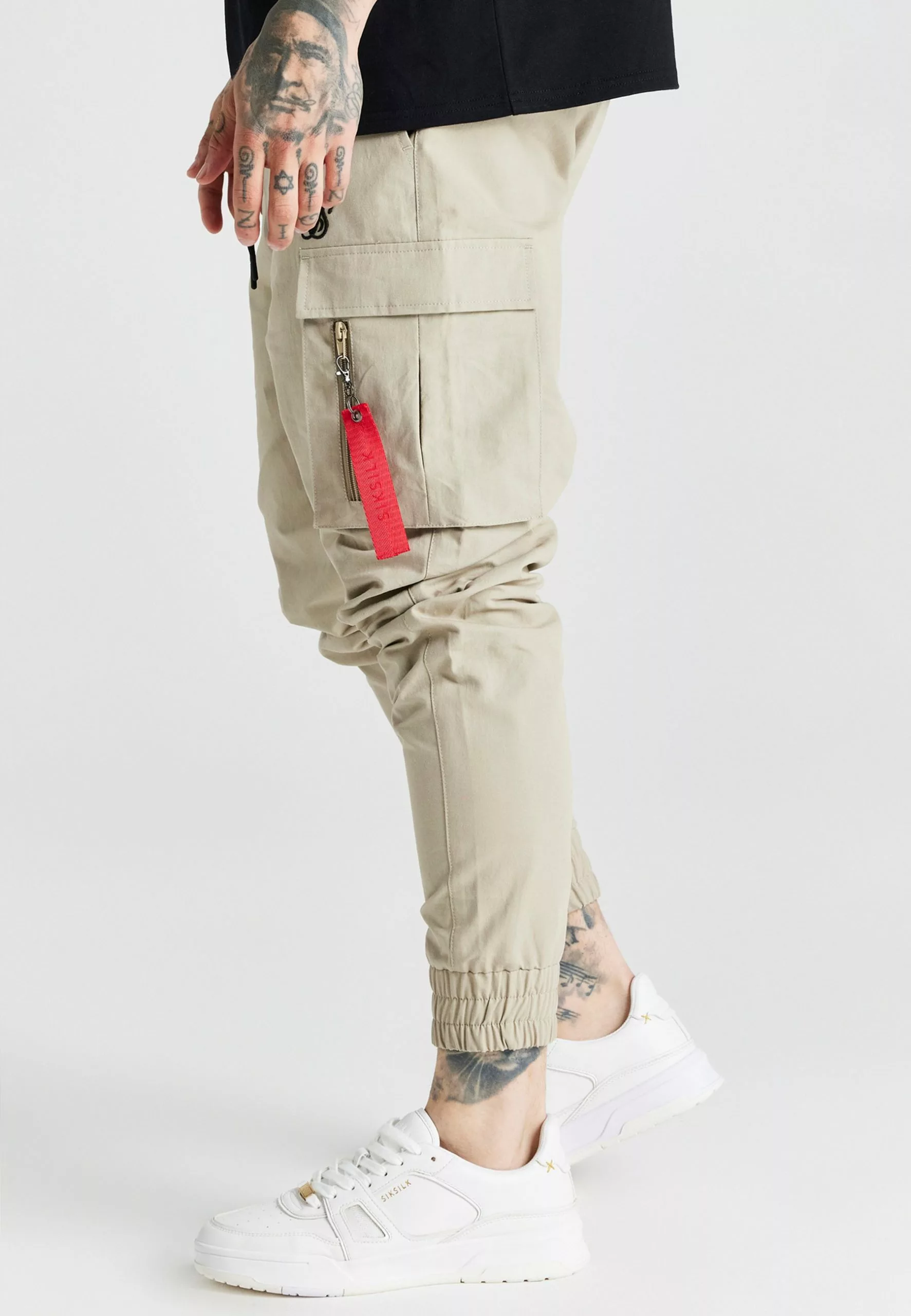 SikSilk Essential Flight - Cargobroek - Beige 4 SikSilk Essential Flight - Cargobroek - Beige - Afbeelding 2