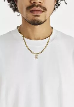 SikSilk Relaxed Fit Chain- T-Shirt Print - White -Outlet SikSilk Winkel c560c80a447b4a5291b51e4090350ac1