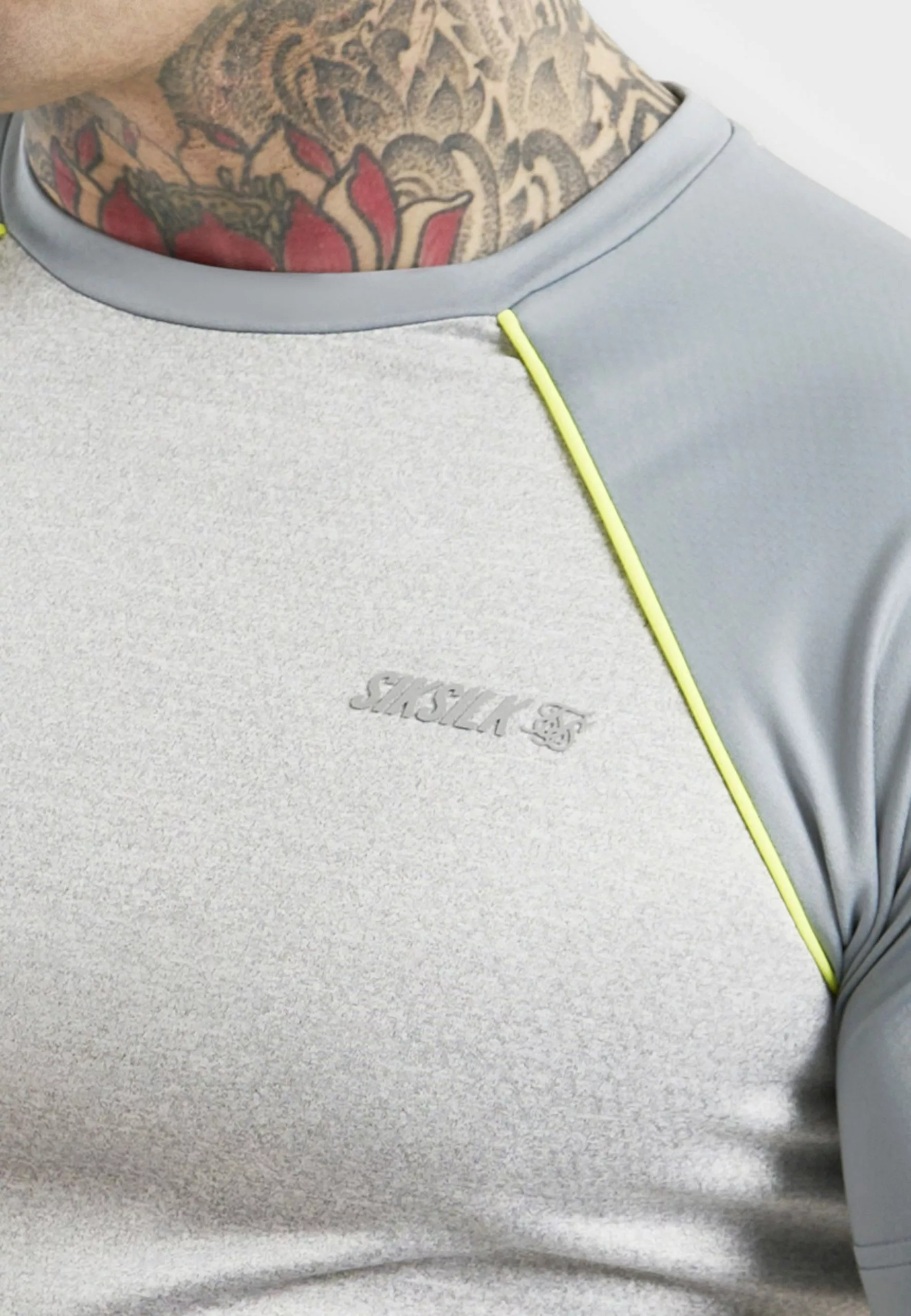 SikSilk Impulse- T-Shirt Print - Grey Marl & Grey 7 SikSilk Impulse- T-Shirt Print - Grey Marl & Grey - Afbeelding 5