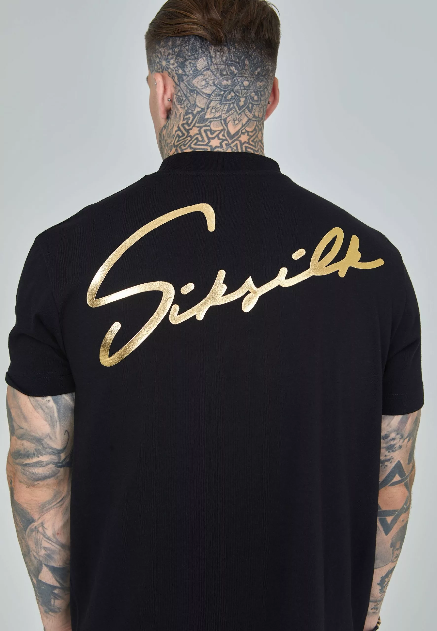 SikSilk Script- T-Shirt Print - Black 6 SikSilk Script- T-Shirt Print - Black - Afbeelding 4