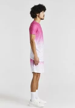 SikSilk Retro Fade - T-Shirt Print - Pink & White -Outlet SikSilk Winkel c81d0933c1ff48bab88ea17a68b0ba3b