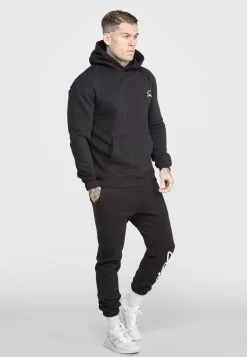 SikSilk Script Embroidery- Hoodie - Black -Outlet SikSilk Winkel c91109322b8a4f57b6e6796b71f9e80f