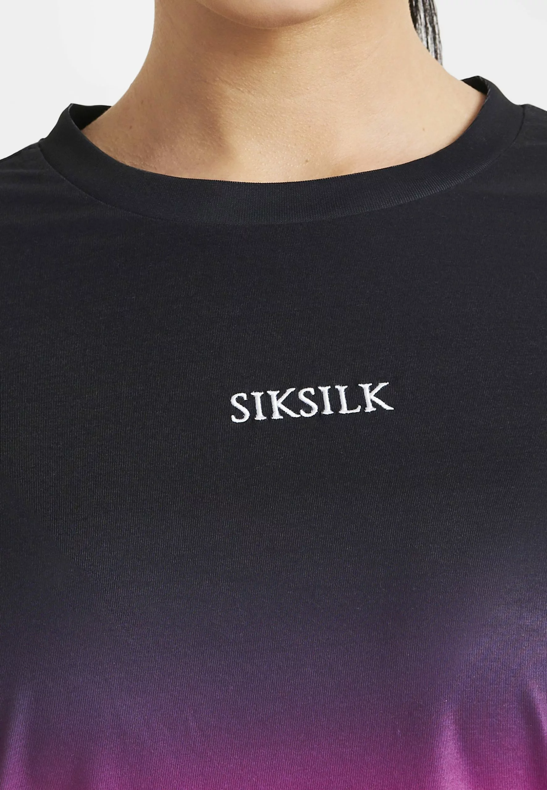 SikSilk Fade Crop - T-Shirt Print - Pink 6 SikSilk Fade Crop - T-Shirt Print - Pink - Afbeelding 4