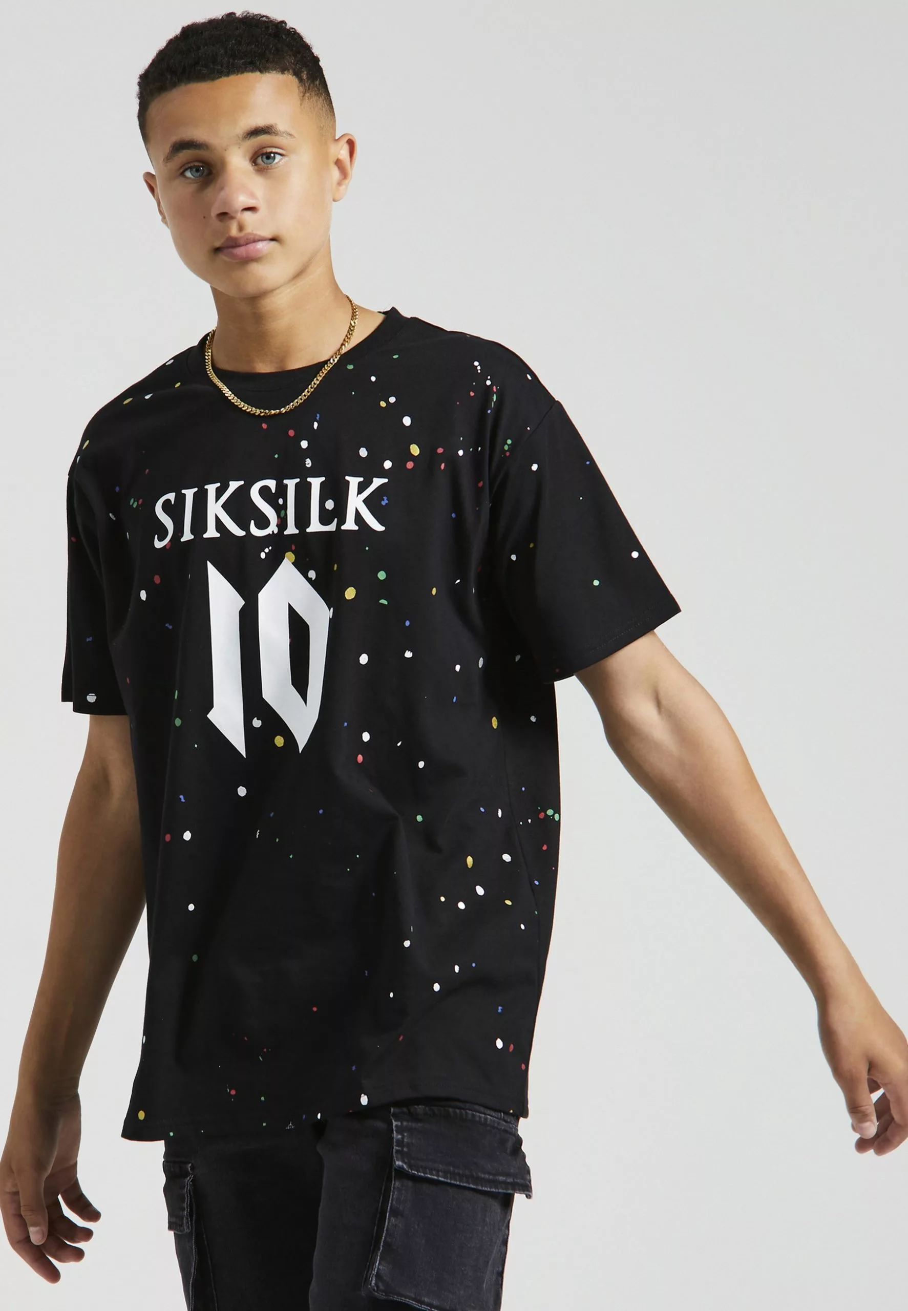 SikSilk T-Shirt Print - Black 4 SikSilk T-Shirt Print - Black - Afbeelding 2