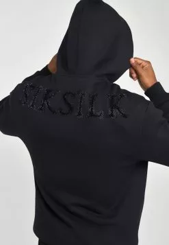 SikSilk Rhinestone Logo Oversized Hoodie - Hoodie - Black -Outlet SikSilk Winkel ce03e2d1253e49a98e1e383d913b6196