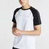 SikSilk Technical Raglan - T-Shirt Print - White,Black -Outlet SikSilk Winkel ce48724aec954d41933a5089736e29cc