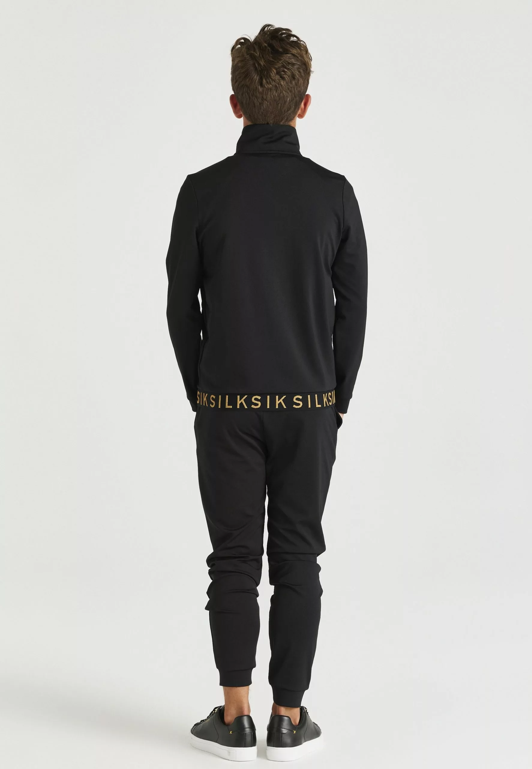SikSilk Taped Funnel Neck Zip Through - Sweater Met Rits - Black 5 SikSilk Taped Funnel Neck Zip Through - Sweater Met Rits - Black - Afbeelding 3