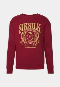 SikSilk Crest Logo - Sweater - Burgundy 12 SikSilk Crest Logo - Sweater - Burgundy -Outlet SikSilk Winkel d2e2a7493bf74f6c85b522982c5024f4