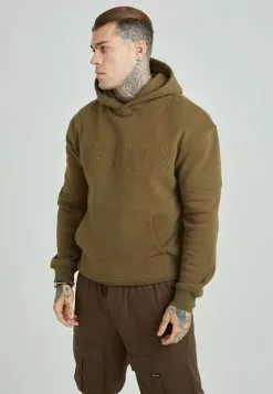 Voorkant 41 SikSilk Applique Logo Relaxed Fit- Hoodie - Khaki
