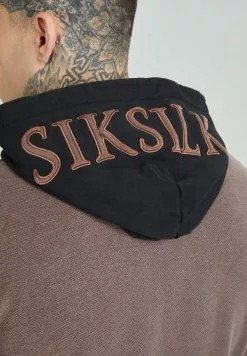 SikSilk Hoodie - Washed Brown -Outlet SikSilk Winkel d31b607225bb47afb0c8245dc007d2f9