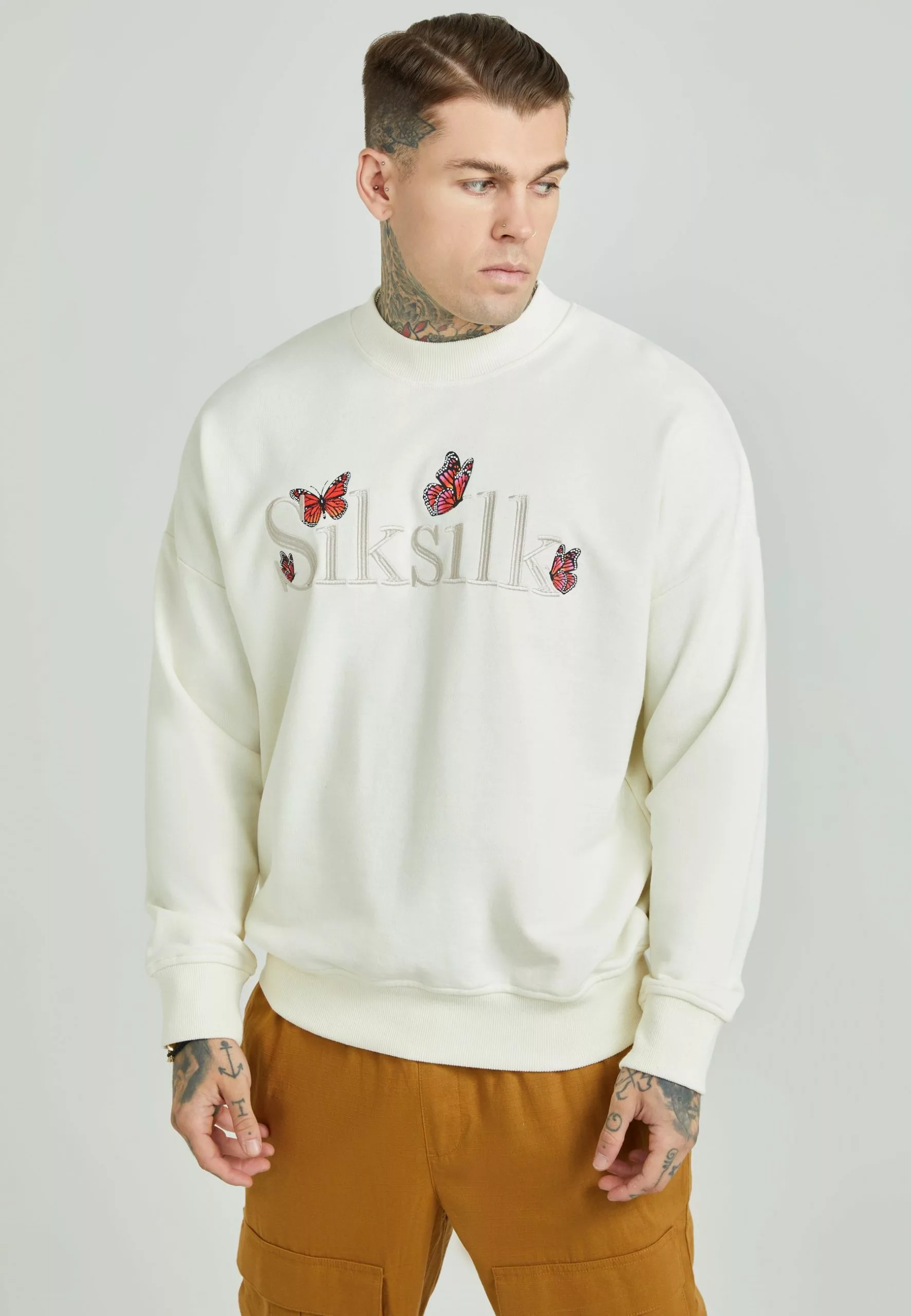 SikSilk Sweater - Ecru 3 SikSilk Sweater - Ecru