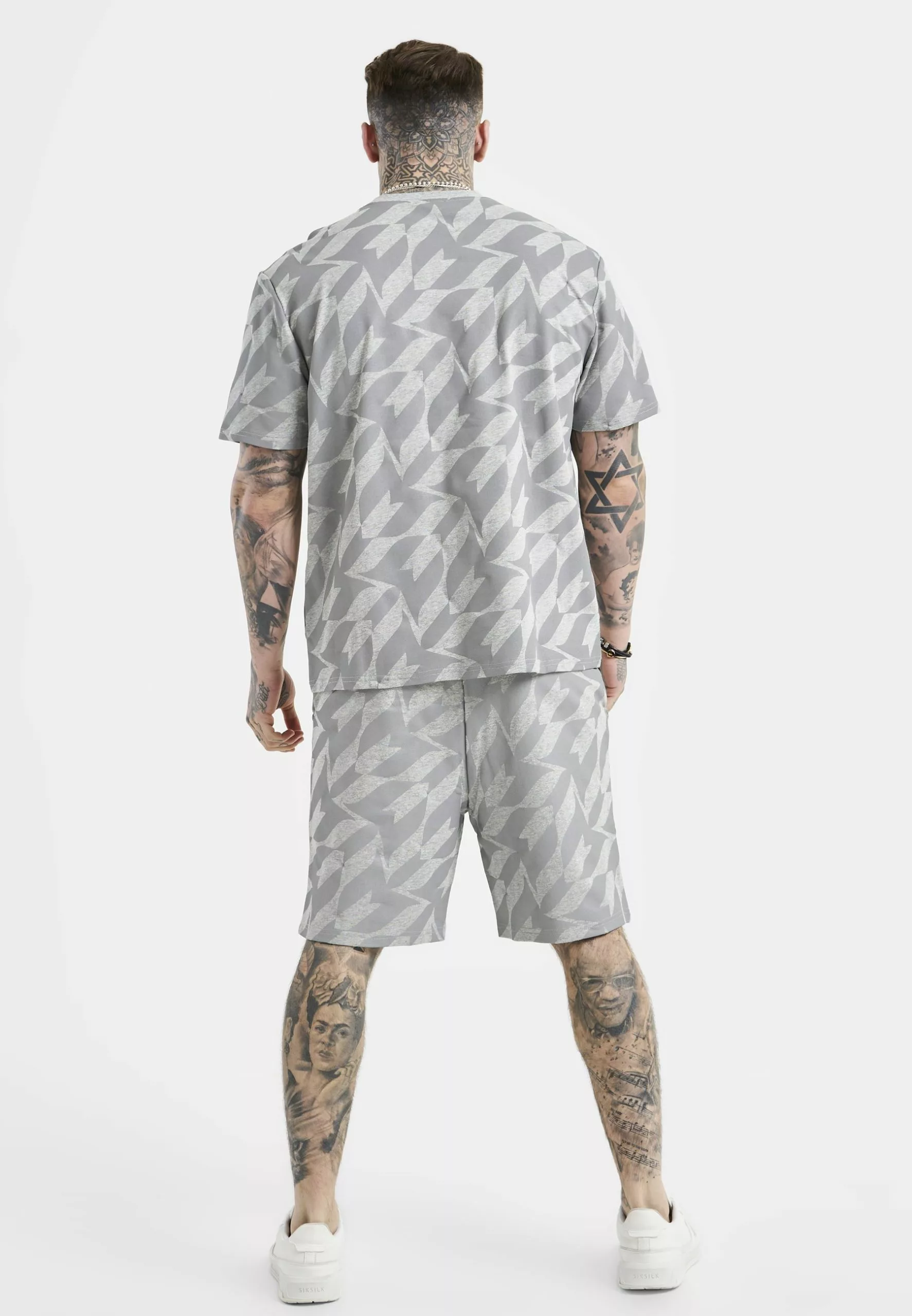 SikSilk T-Shirt Print - Grey 5 SikSilk T-Shirt Print - Grey - Afbeelding 3