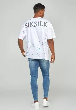 SikSilk Paint Splatter Oversized- T-Shirt Print - White 10 SikSilk Paint Splatter Oversized- T-Shirt Print - White -Outlet SikSilk Winkel d6903f8d21434e6089aeb05900012d8a