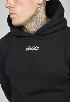 SikSilk Script - Hoodie - Black -Outlet SikSilk Winkel d80a637813444887859da1bd1d7e9eb6