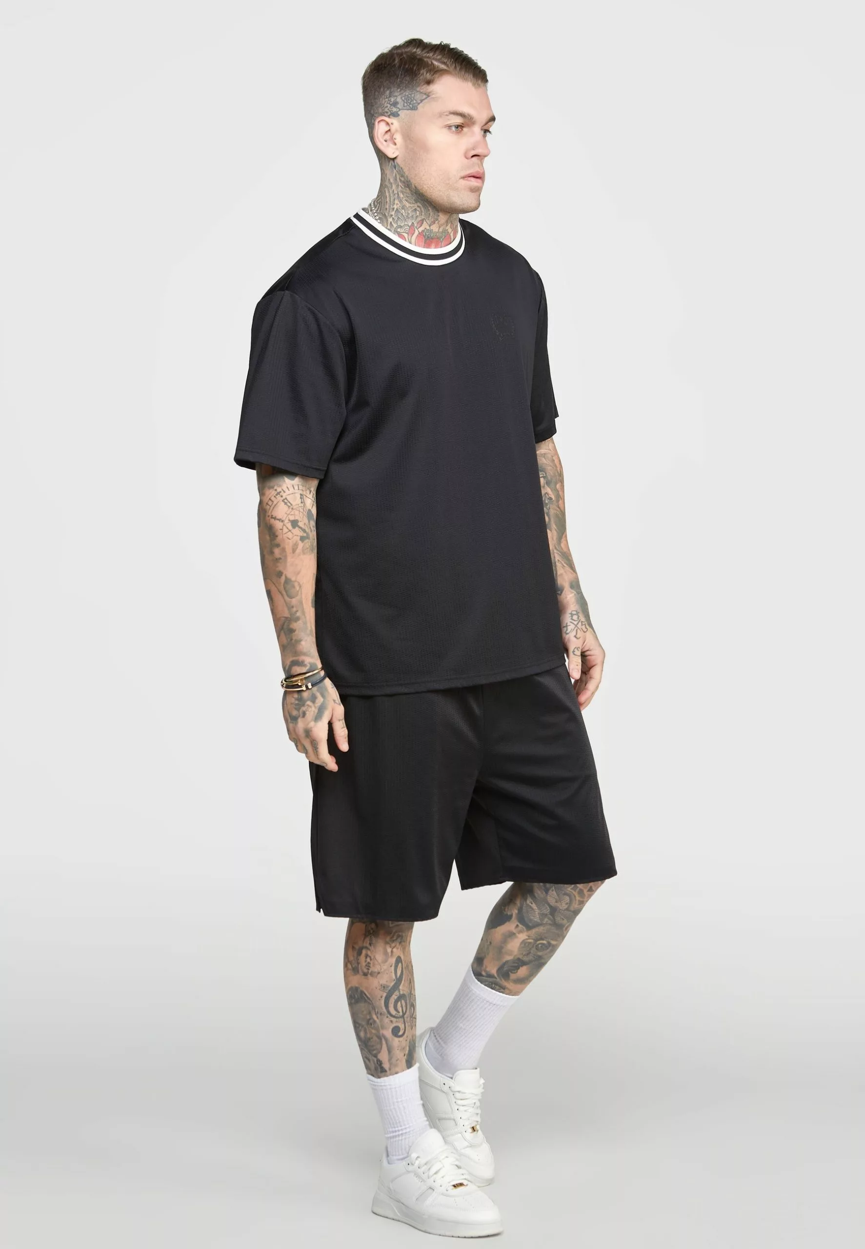SikSilk Mesh Drop - T-Shirt Print - Black 6 SikSilk Mesh Drop - T-Shirt Print - Black - Afbeelding 4