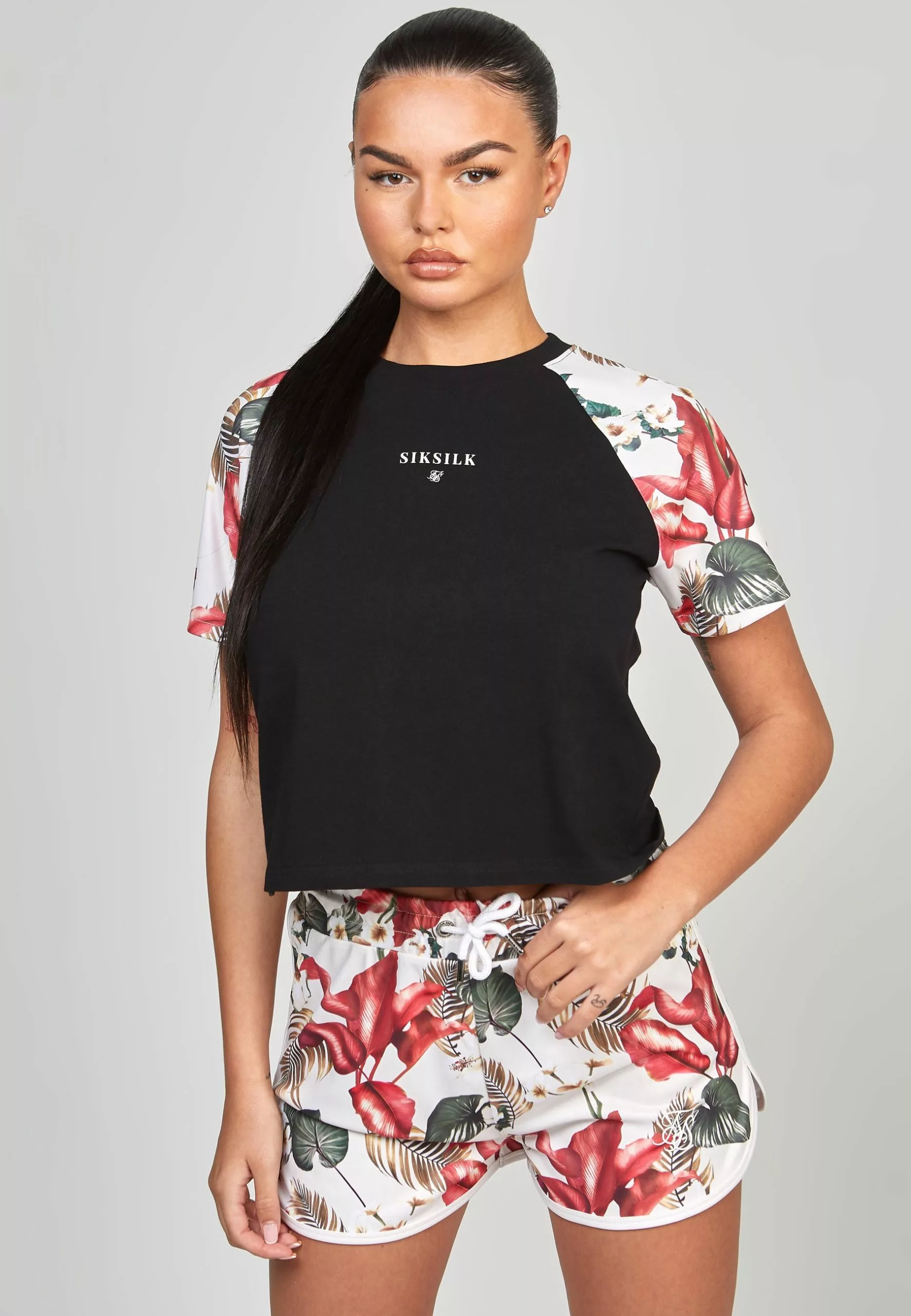 SikSilk Retro Tropics - T-Shirt Print - Black 3 SikSilk Retro Tropics - T-Shirt Print - Black