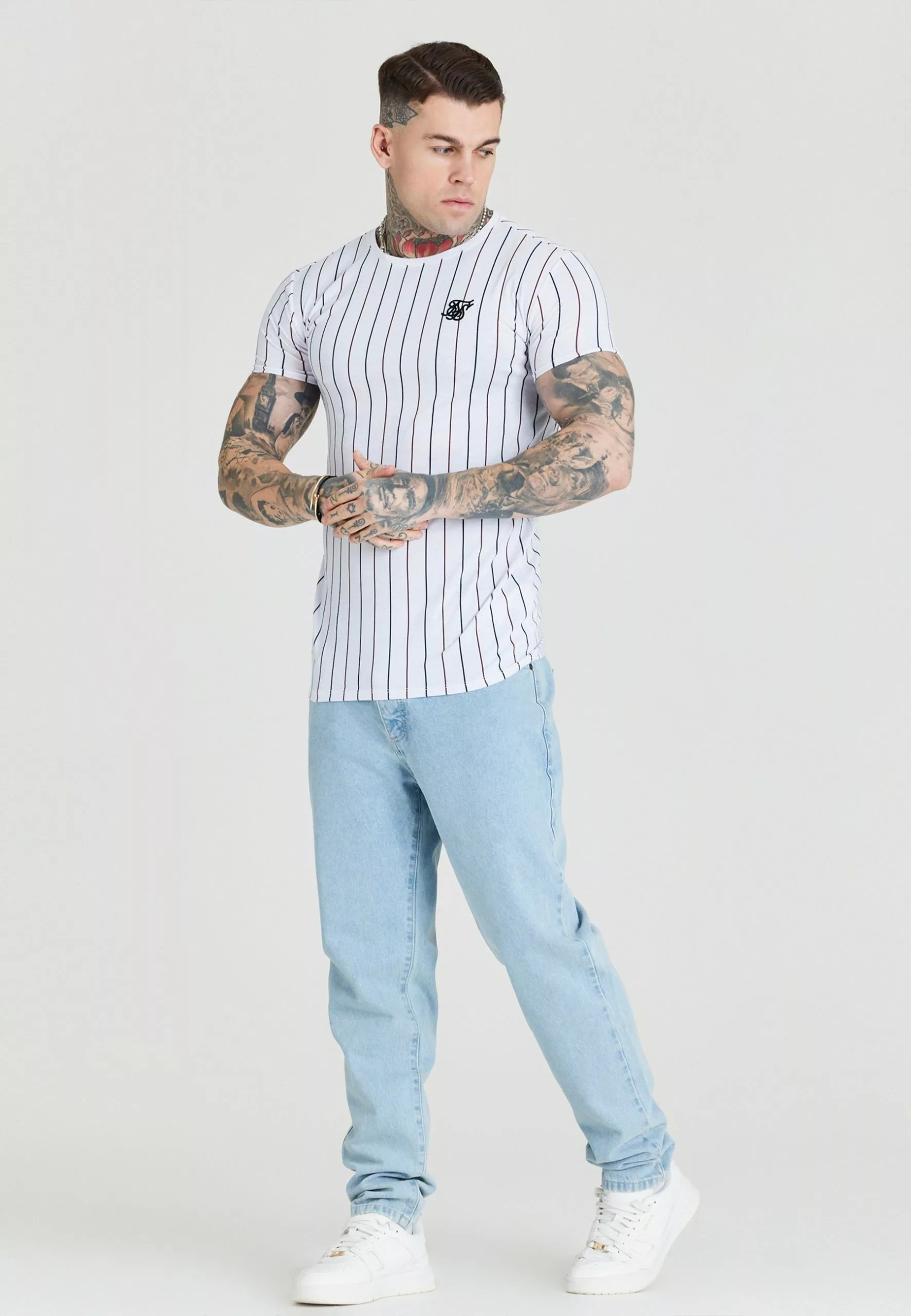 SikSilk Tee - T-Shirt Print - Black/Red/White 4 SikSilk Tee - T-Shirt Print - Black/Red/White - Afbeelding 2