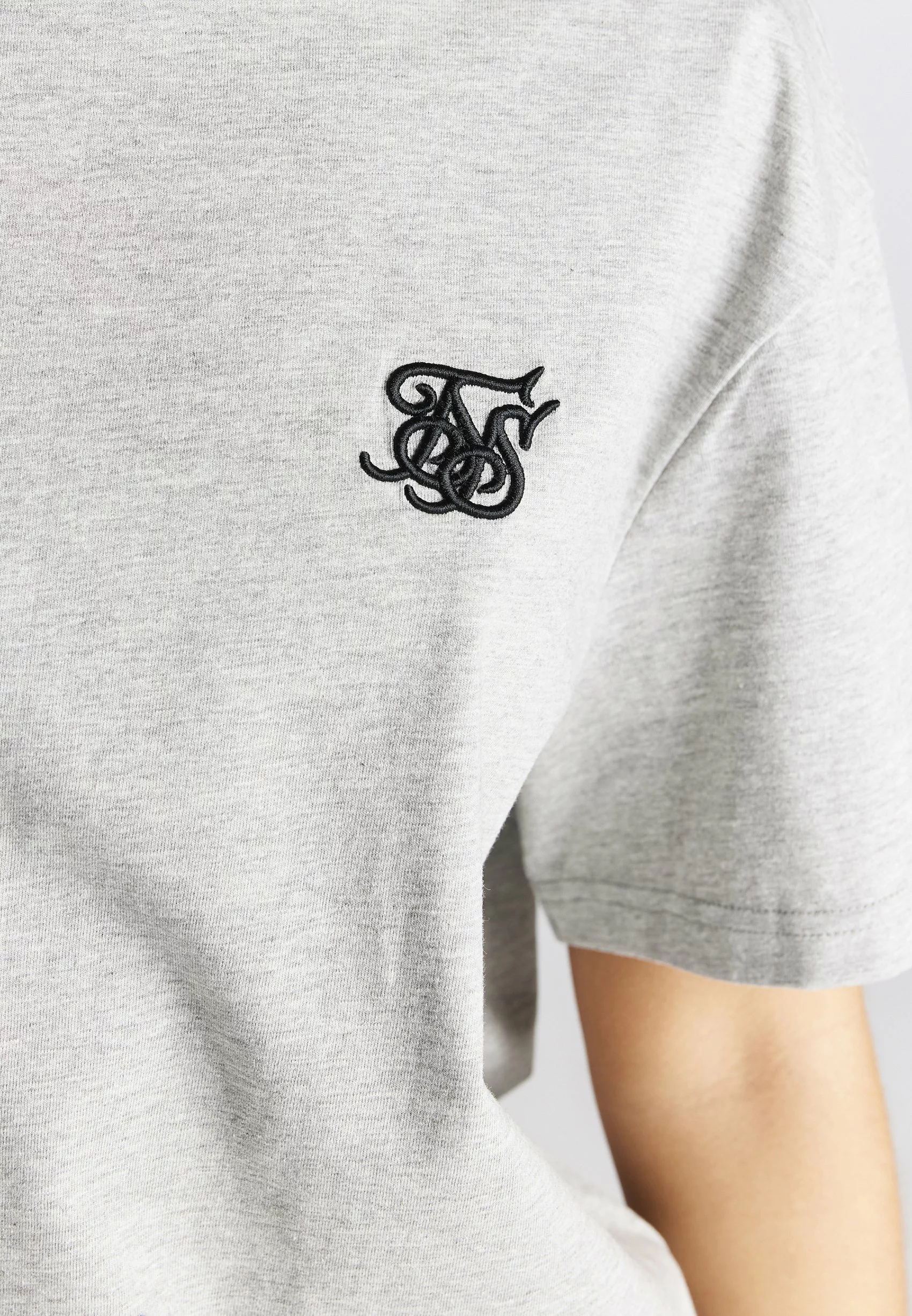SikSilk T-Shirt Print - Grey Marl 6 SikSilk T-Shirt Print - Grey Marl - Afbeelding 4