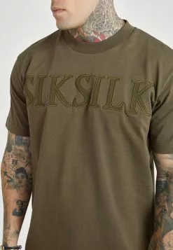 SikSilk Applique Logo - T-Shirt Print - Khaki 13 SikSilk Applique Logo - T-Shirt Print - Khaki -Outlet SikSilk Winkel de028b2ac0c143d1ad11877347450b39