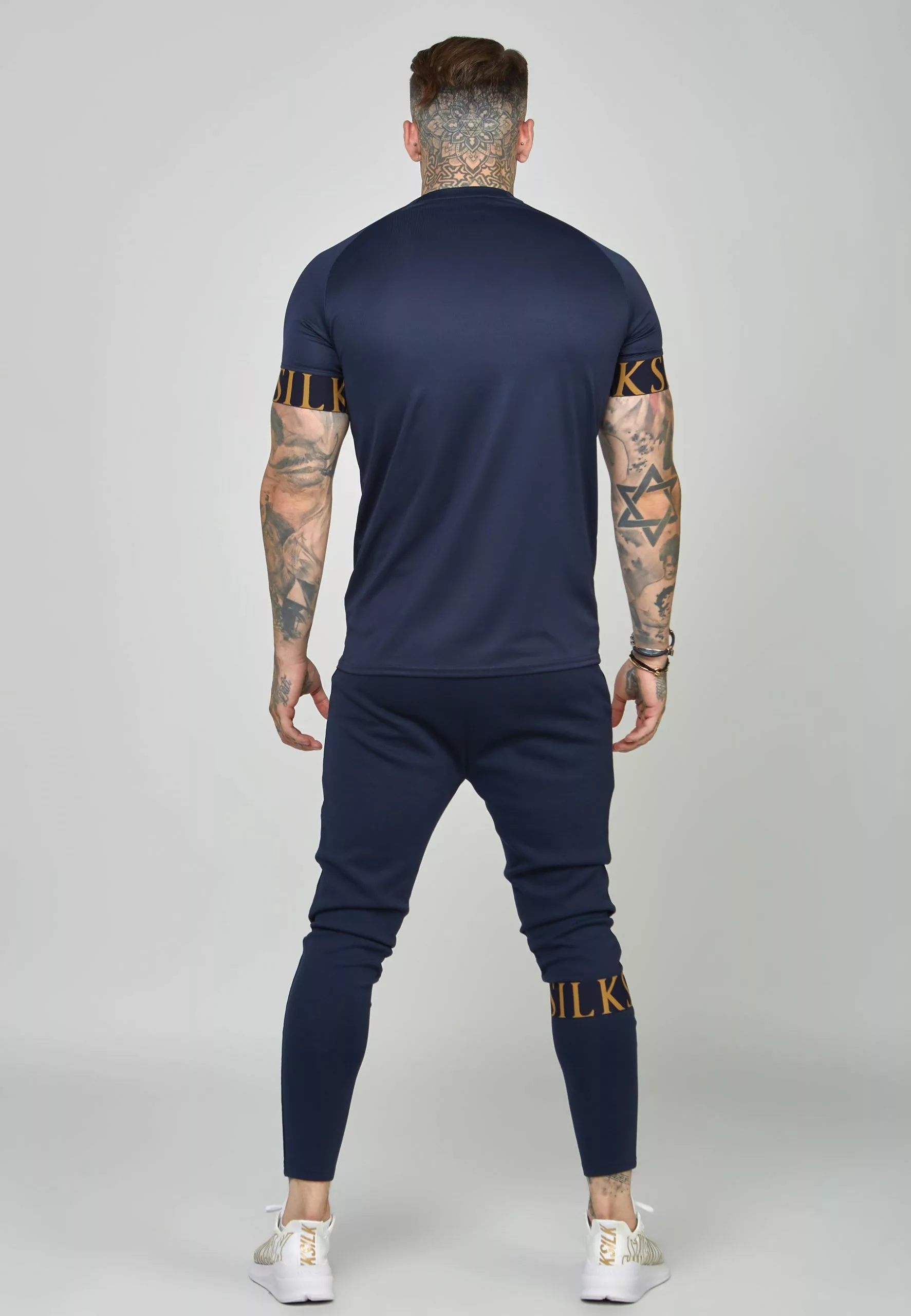 SikSilk Short Sleeve Dynamic Tech - T-Shirt Print - Navy 4 SikSilk Short Sleeve Dynamic Tech - T-Shirt Print - Navy - Afbeelding 2