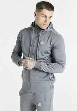 SikSilk Sweater Met Rits - Steel Grey