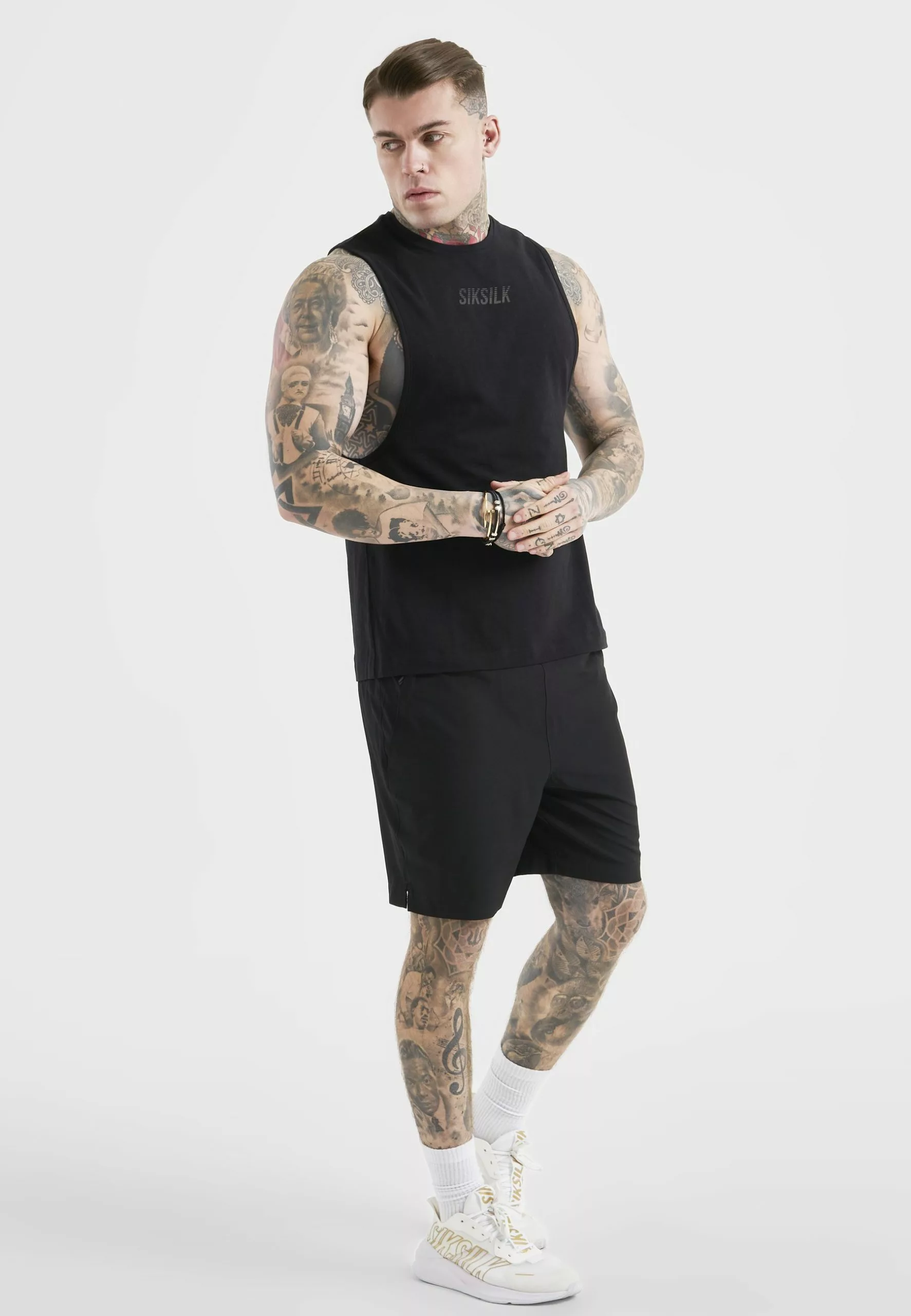SikSilk Tank - Top - Black 4 SikSilk Tank - Top - Black - Afbeelding 2