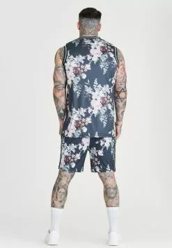 SikSilk Botanical Vest - Top - Navy 9 SikSilk Botanical Vest - Top - Navy -Outlet SikSilk Winkel e23b01a51b0240a3955c655a6049b73a