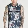 SikSilk Botanical Vest - Top - Navy 2 SikSilk Botanical Vest - Top - Navy -Outlet SikSilk Winkel e2fbb79d2c0b4490819433a0984d2182