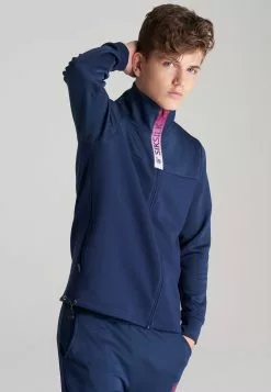 SikSilk Sweater Met Rits - Navy & Pink