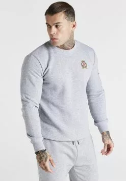 SikSilk Crest- Sweater - Grey Marl 10 SikSilk Crest- Sweater - Grey Marl -Outlet SikSilk Winkel eb9ef2dae24244d4a361583af39ed0d8