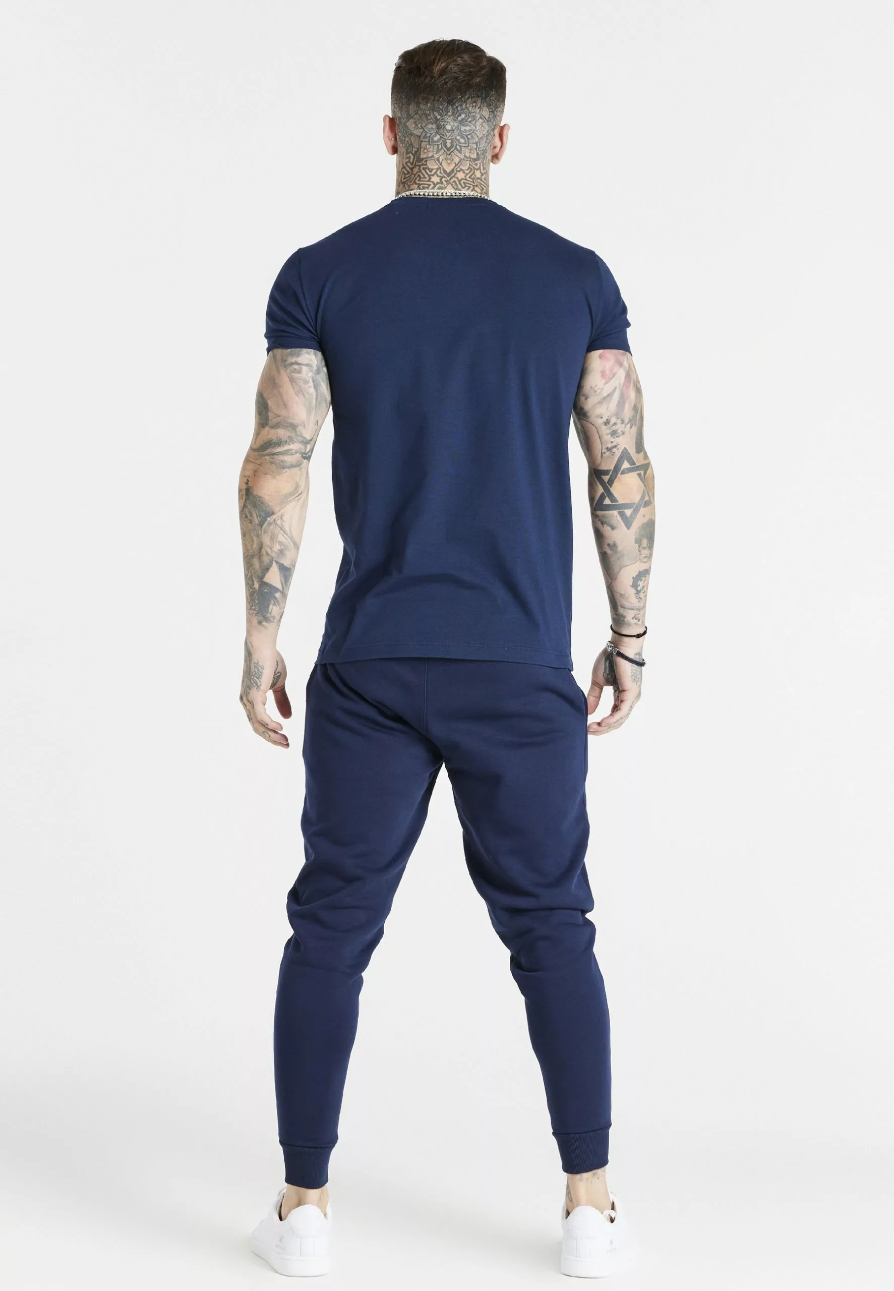 SikSilk Gym Tee - T-Shirt Basic - Navy 5 SikSilk Gym Tee - T-Shirt Basic - Navy - Afbeelding 3