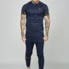 SikSilk Short Sleeve Dynamic Tech - T-Shirt Print - Navy 1 SikSilk Short Sleeve Dynamic Tech - T-Shirt Print - Navy -Outlet SikSilk Winkel ebb21b4aeadd4be1bafab83814604f92