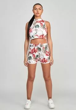 SikSilk Retro Tropics Print- Top - Multi