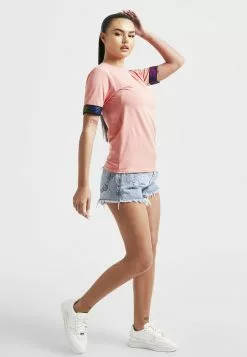 SikSilk Taped T-Shirt - T-Shirt Print - Coral -Outlet SikSilk Winkel ed8ac86d706c4684a60898331af36c2e