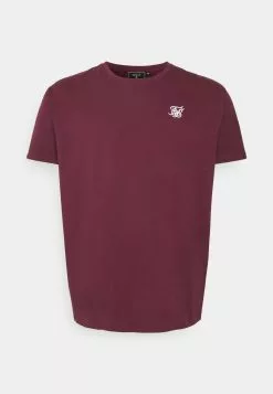 SikSilk Extended Gym Tee - T-Shirt Basic - Burgundy