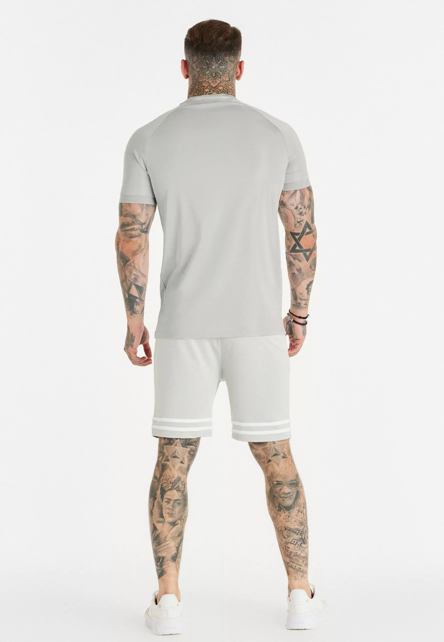SikSilk Stretch Sports - T-Shirt Print - Grey 5 SikSilk Stretch Sports - T-Shirt Print - Grey - Afbeelding 3