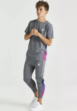 SikSilk Navigate Side Panel - T-Shirt Basic - Grey