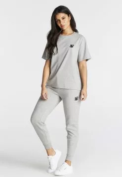SikSilk T-Shirt Print - Grey Marl 9 SikSilk T-Shirt Print - Grey Marl -Outlet SikSilk Winkel f3a72e9766d248a099906022b2c5a8ac
