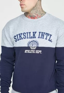SikSilk Cut And Sew - Sweater - Navy -Outlet SikSilk Winkel f3ecaaec9a4a4295afbc60ee1c76a025