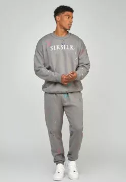 SikSilk Paint Splatter - Sweater - Dark Grey -Outlet SikSilk Winkel f487cfca9bd94f2ea72747915eef35a9