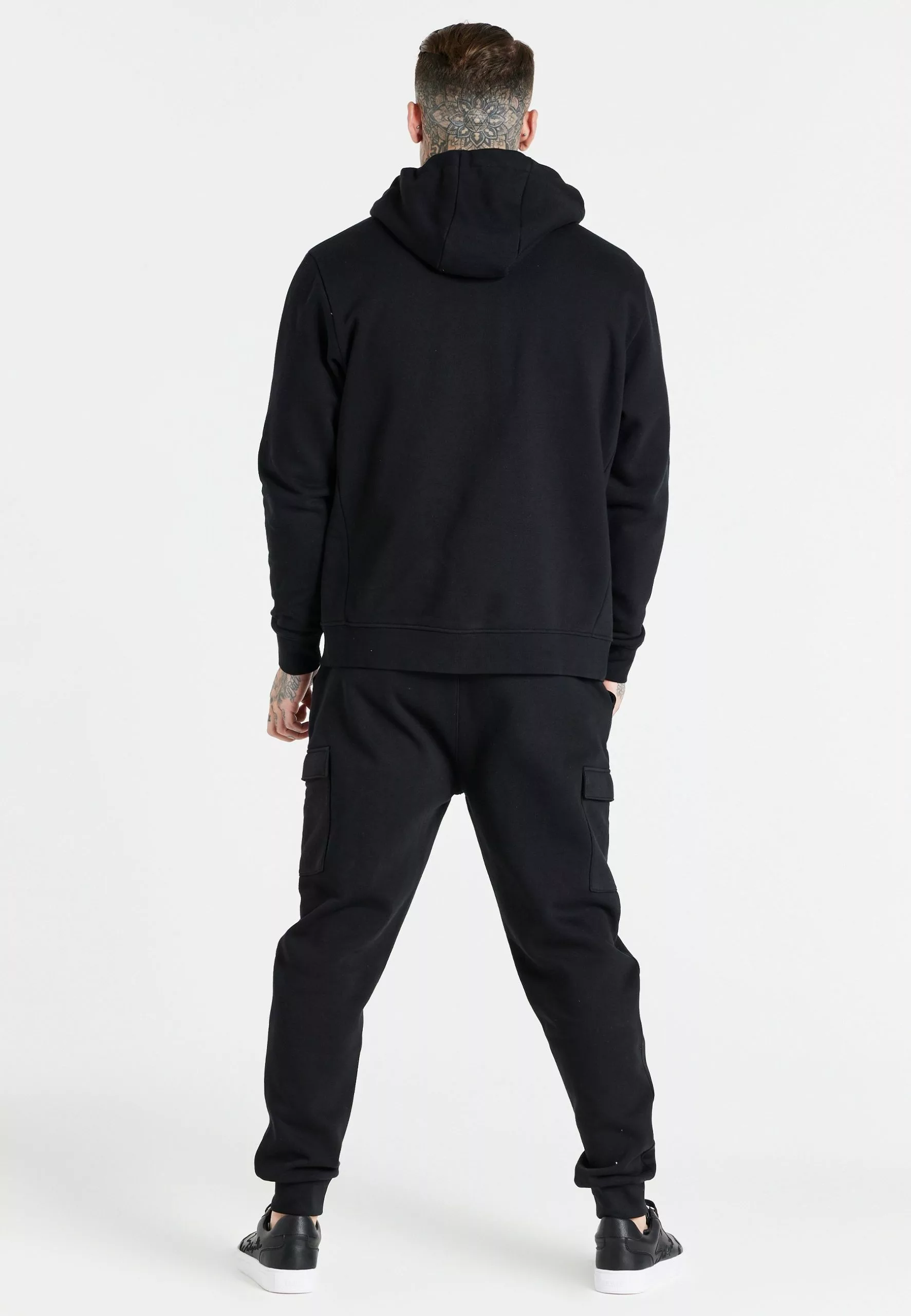 SikSilk Essential Funnel Hoodie - Sweater Met Rits - Black 5 SikSilk Essential Funnel Hoodie - Sweater Met Rits - Black - Afbeelding 3