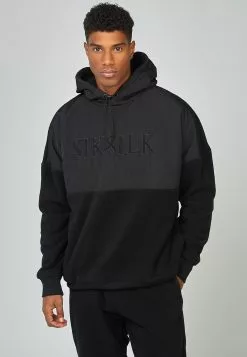 SikSilk Polar Fleece Cut & Sew Overhead Hoodie - Hoodie - Black