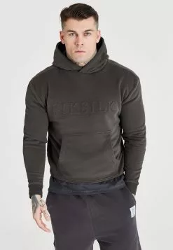 SikSilk Foundation Emboss Hoodie - Sweater - Black